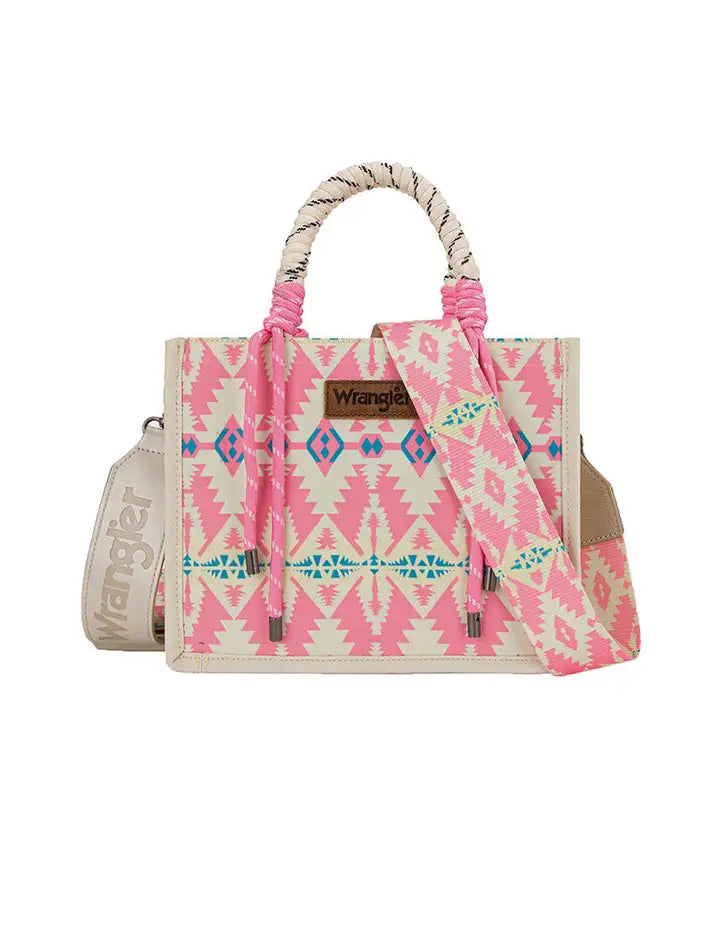 Wrangler Ladies Southwestern Rope Handle Bag