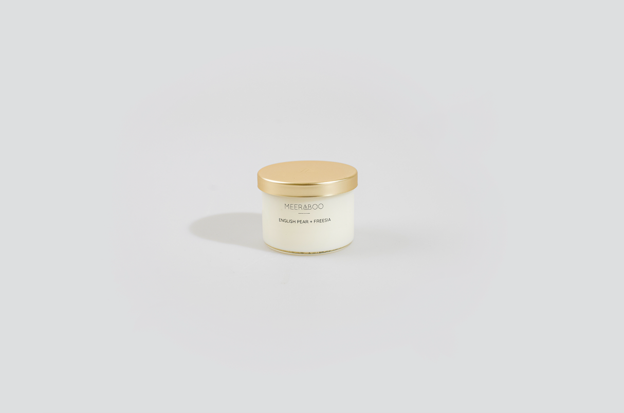 Meeraboo Christmas Bauble Mini Gold Lid Soy Candle