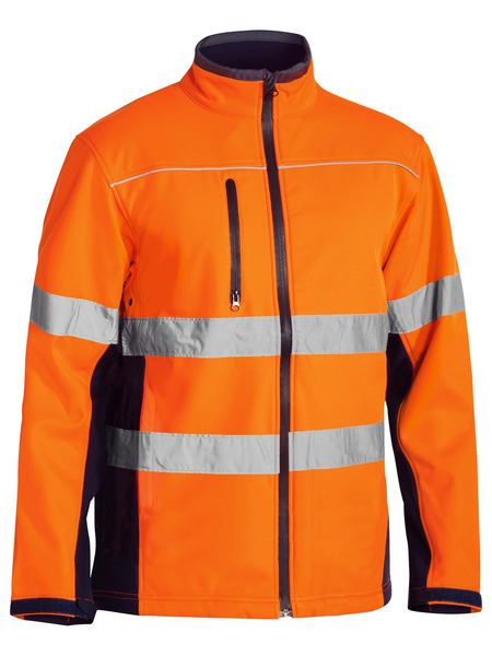 Bisley Mens BJ6059T Soft Shell Jacket with 3M reflective tape