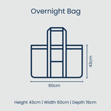 Project Ten Green Blue Stripe Overnight Bag
