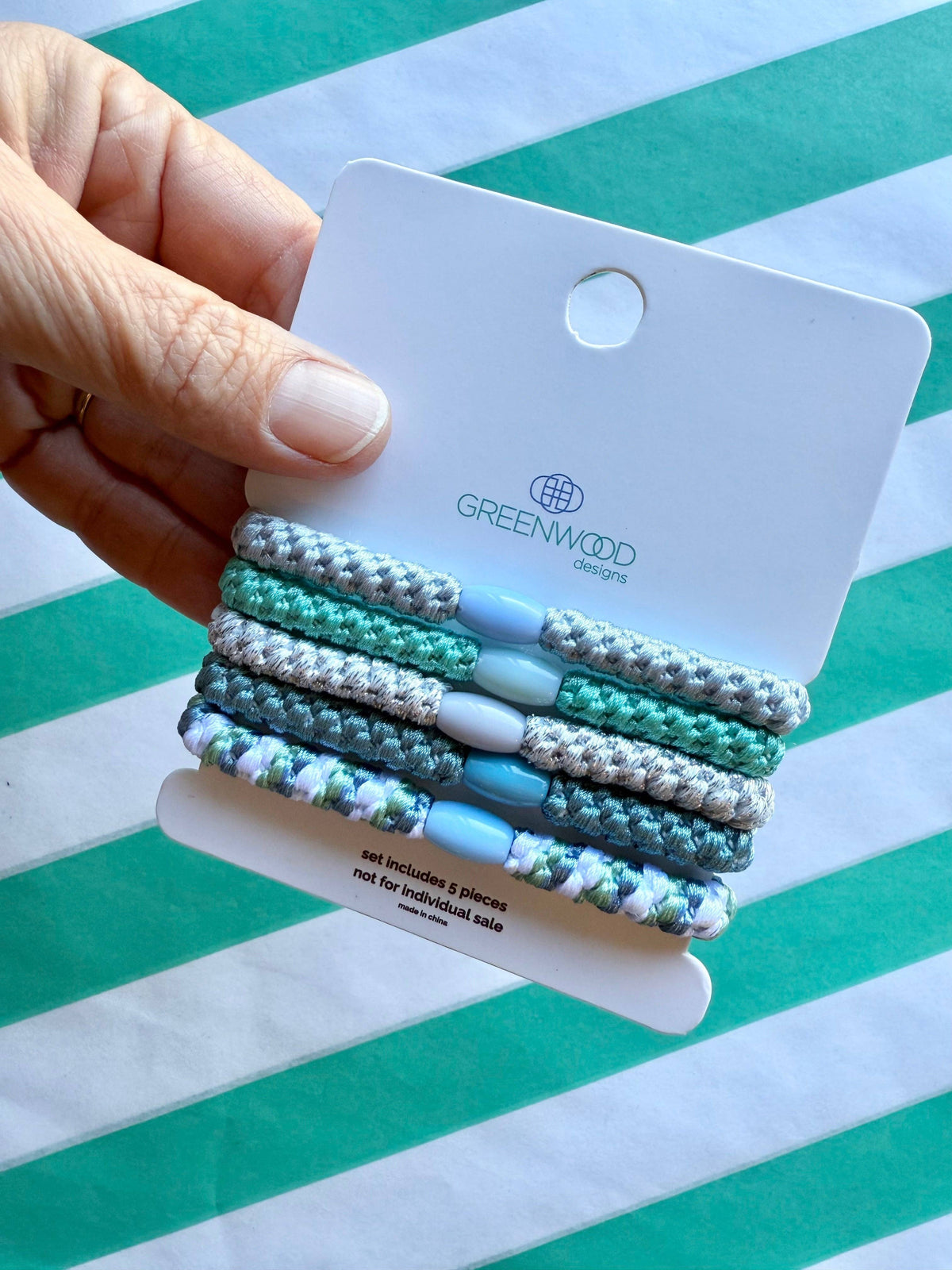 Greenwood Designs - Hair Elastics Pack - Mintie