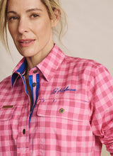 S.Kidman Ladies Camfield Work Shirt - Pink Check - 1SHW00083