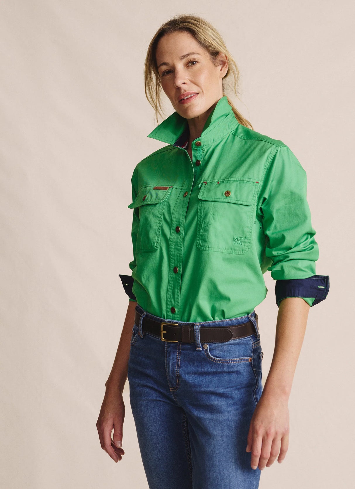S.Kidman Ladies Spencer Full Button Work Shirt - 1SHW00132