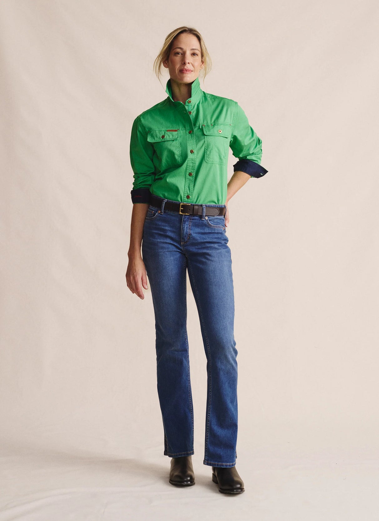 S.Kidman Ladies Spencer Full Button Work Shirt - 1SHW00132