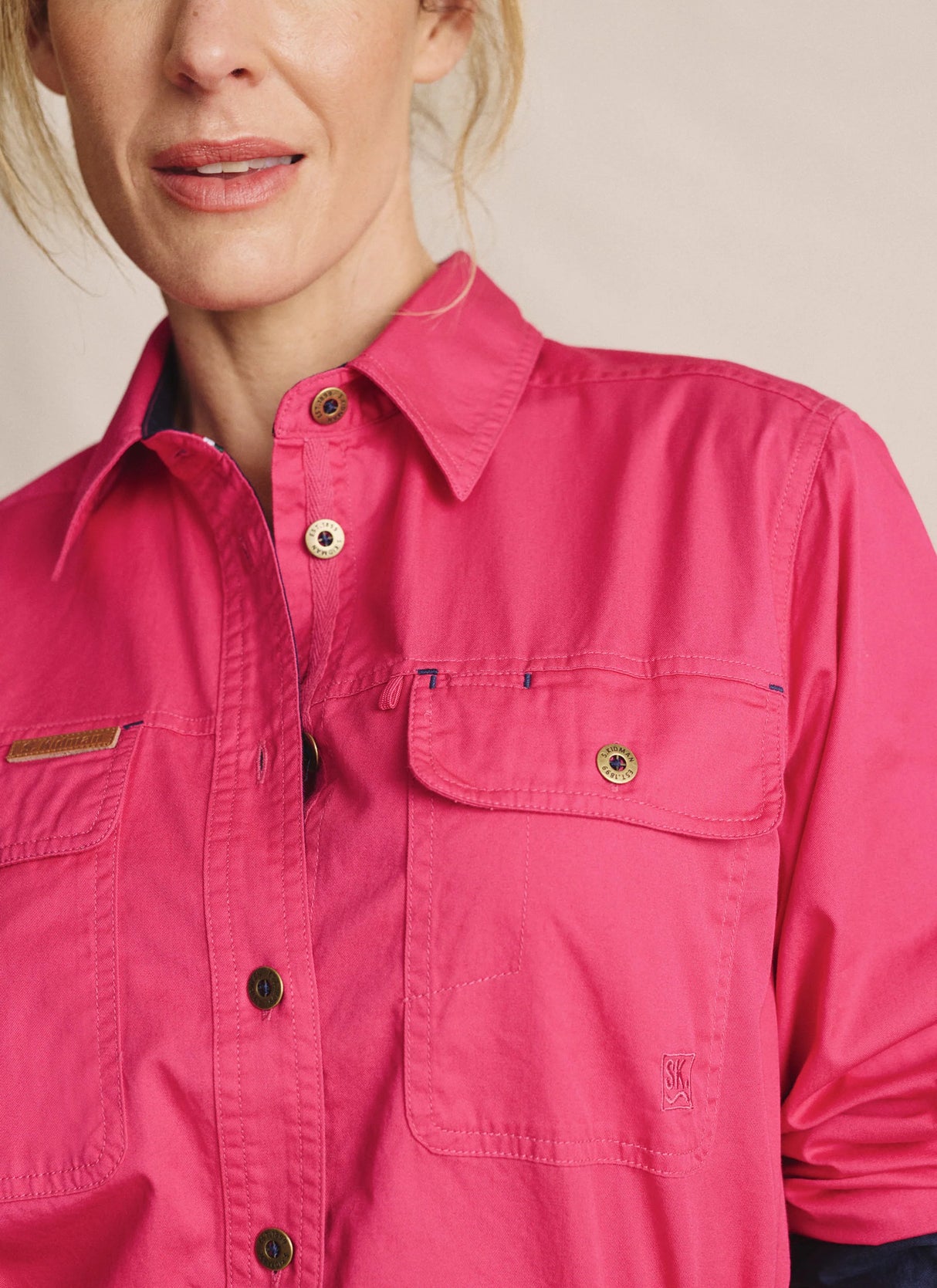 S.Kidman Ladies Spencer Full Button Work Shirt - 1SHW00132