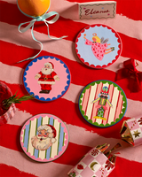 Eleanor Bowmer - Christmas Merry Icons Coasters - Set Of 4
