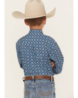 Cinch Boys & Toddler Button Down Western Geo Print Shirt - MTW7062385