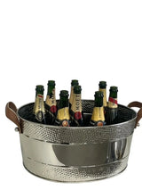 Flair Gifts & Home Oval Bucket With Dots And Leather Handle