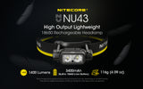 Nitecore NU43 Rechargable Headlamp