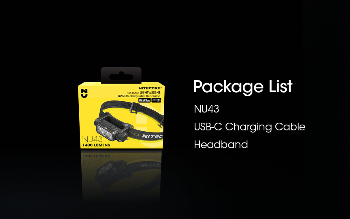 Nitecore NU43 Rechargable Headlamp