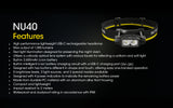 Nitecore NU40 Rechargable Headlamp