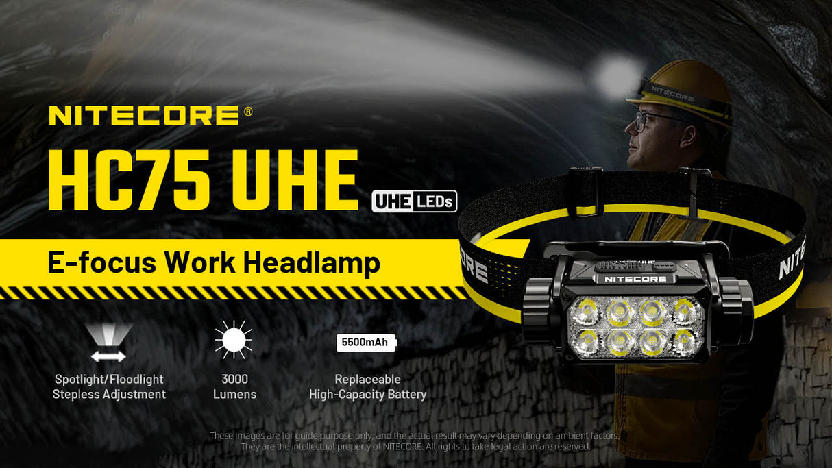 NITECORE HC75 UHE E-focus Work Headlamp