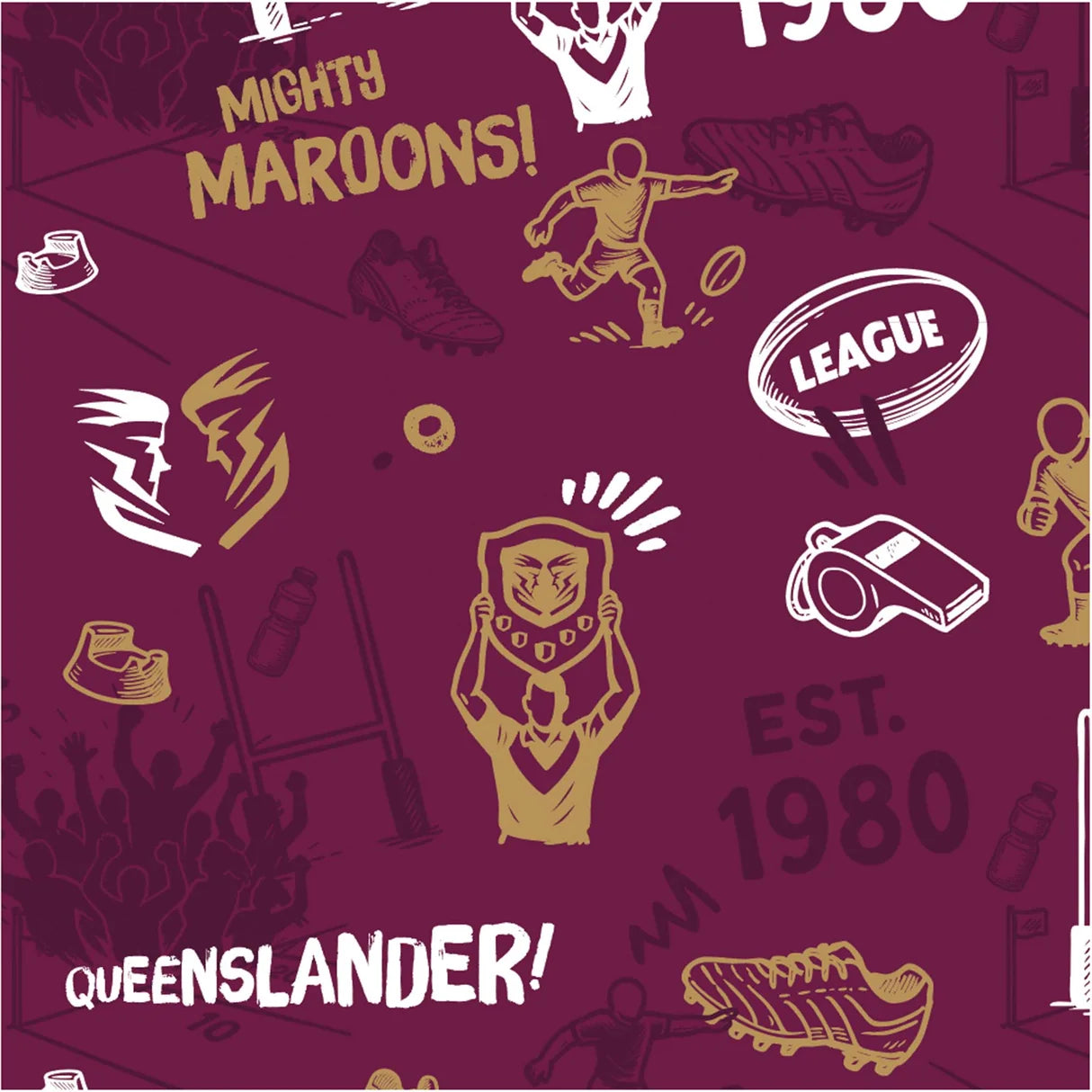 QLD Maroons Scrambler Golf Polo