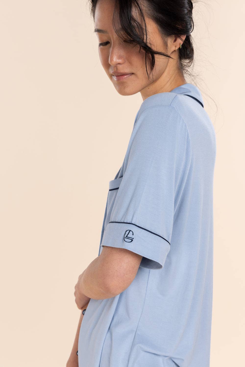 Gingerlilly Bamboo Pyjama Short Set - Sadie Blue