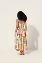 thr3letter - Vianna in Marianne Panelled Maxi Dress