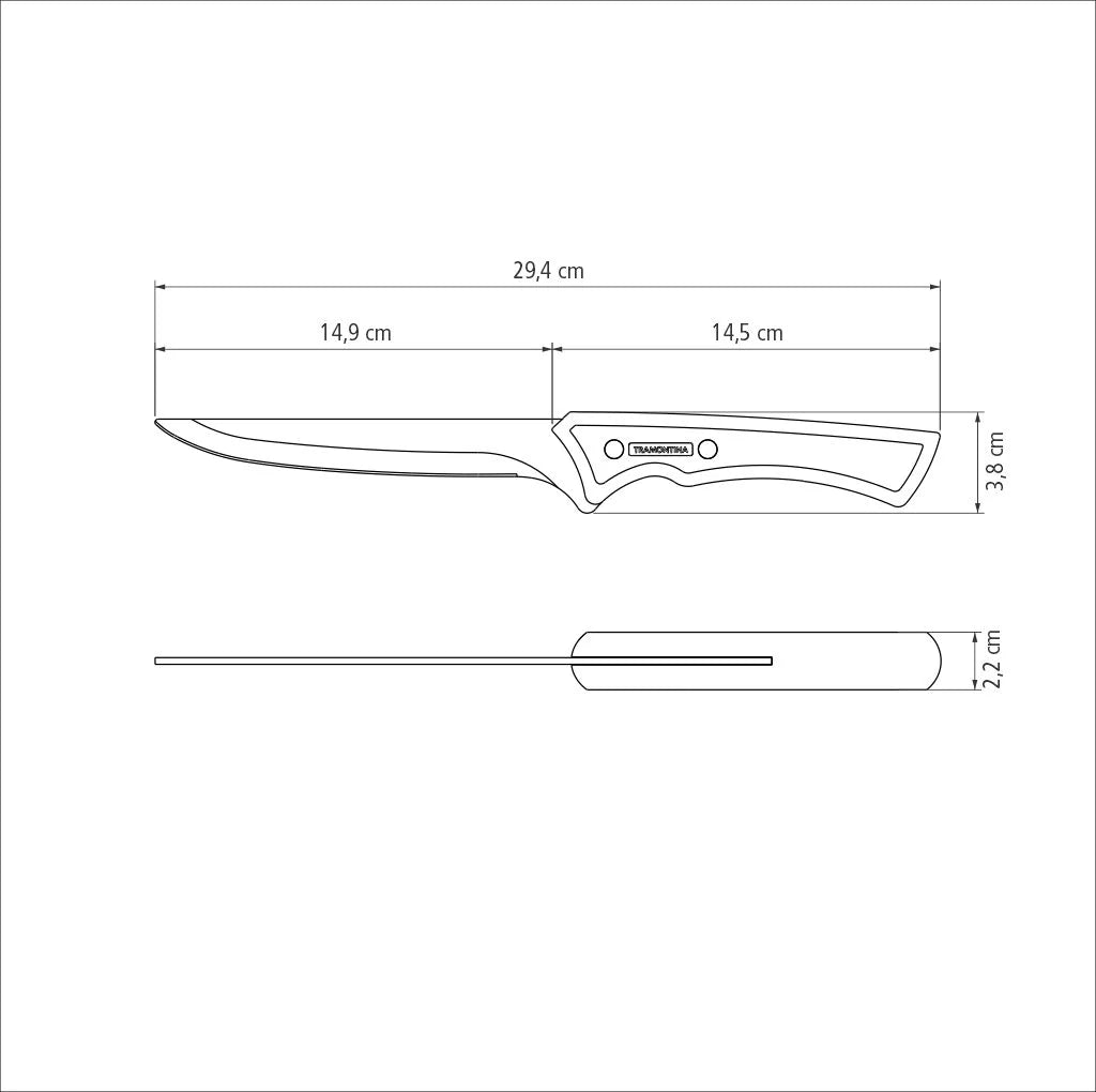 Tramontina Churrasco Black Collection Boning Knife, 6" FSC Certified