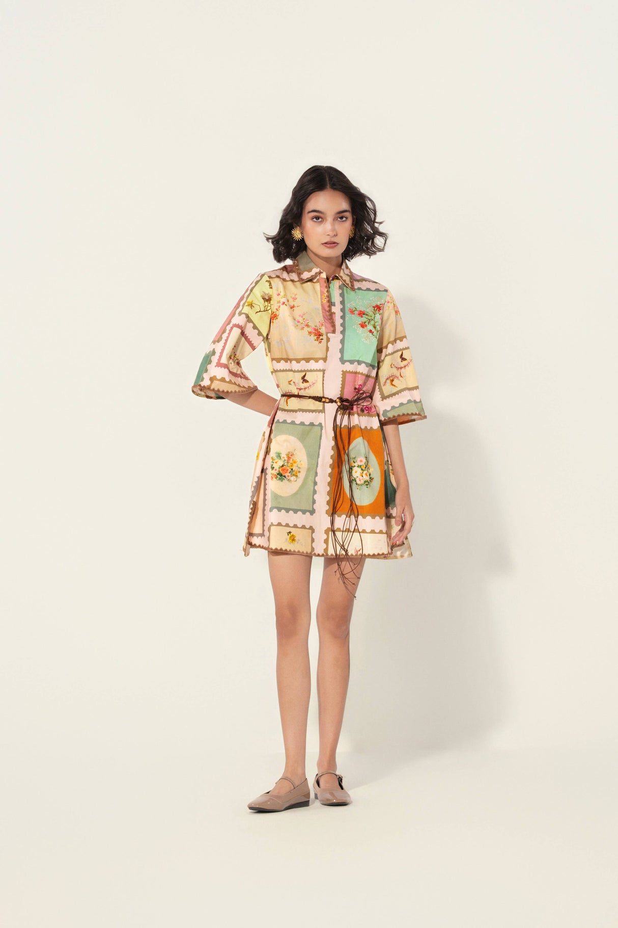 thr3letter - Marianne Belted Tunic Dress