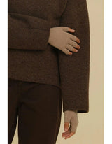 Morgan & Taylor Jaylah Knitted Fingerless Gloves - Cream