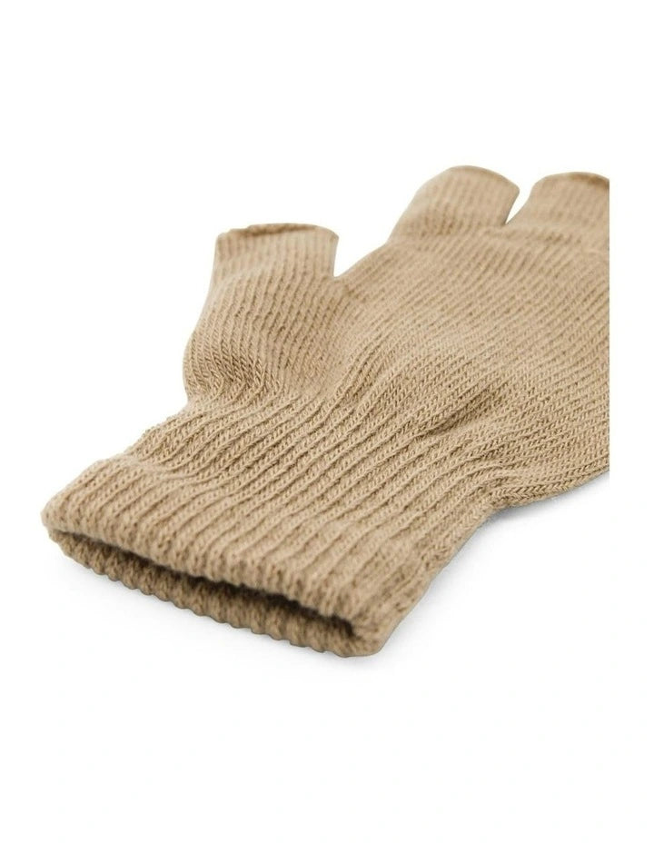 Morgan & Taylor Jaylah Knitted Fingerless Gloves - Cream