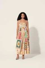 thr3letter - Vianna in Marianne Panelled Maxi Dress