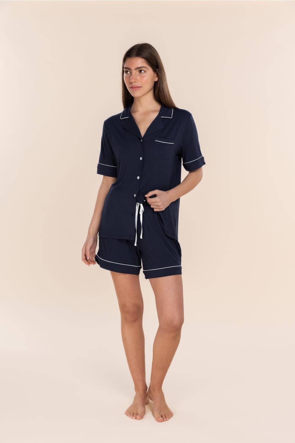 Gingerlilly - Bamboo Pyjama Short Set - Sadie Navy