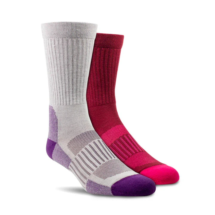 Ariat Women’s Socks AriatTek High Performance Crew Pink/Purple Pk2