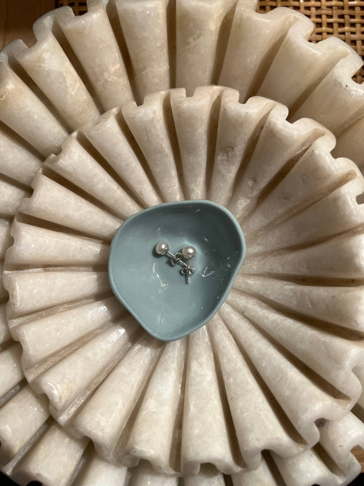 Greenwood Designs Sterling Silver Freshwater Pearl Stud Earrings