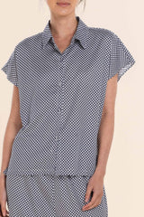 Gingerlilly - Cotton Pyjama Long Summer Set - Marlie Diamond Navy
