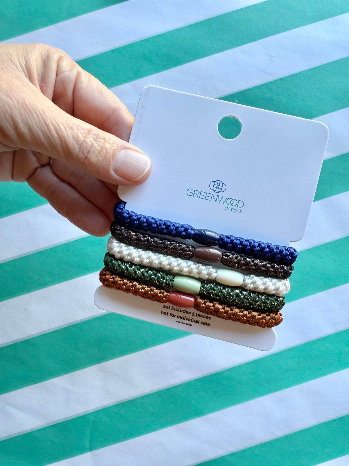 Greenwood Designs Hair Elastics Pack - Nougat
