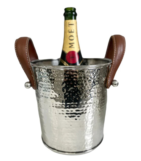 Flair Gifts & Home Hammered Bucket With Leather Handles