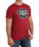 Cinch Mens Red Graphic T Shirt