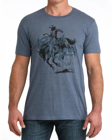 Cinch Mens Blue Rodeo Front T Shirt