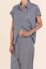 Gingerlilly - Cotton Pyjama Long Summer Set - Marlie Diamond Navy