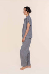 Gingerlilly - Cotton Pyjama Long Summer Set - Marlie Diamond Navy
