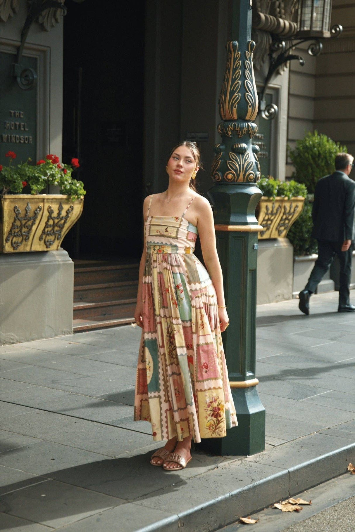 thr3letter - Vianna in Marianne Panelled Maxi Dress
