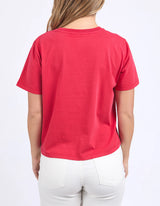 Foxwood Ladies Crim Cote D'azur Tee - Crimson