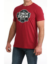 Cinch Mens Red Graphic T Shirt