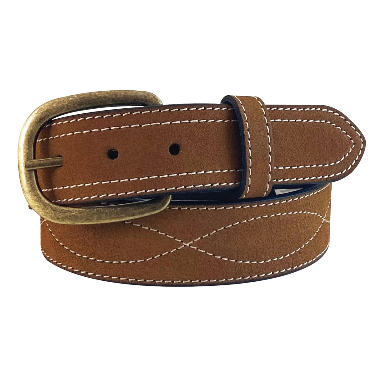 Roper Womens Stitched Suede Leather Belt 38mm 1 1/2"