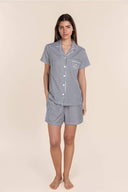Gingerlilly - Cotton Short Pyjama Set - Camilla Navy Stripe