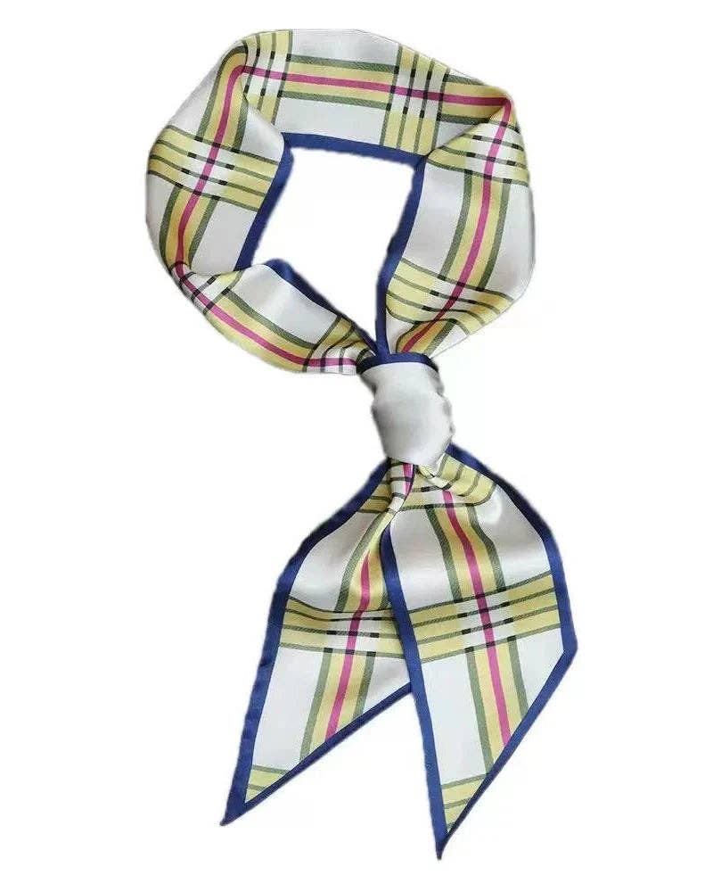 Greenwood Designs - Satin Neck Scarves & Bag Ties - Multi Check