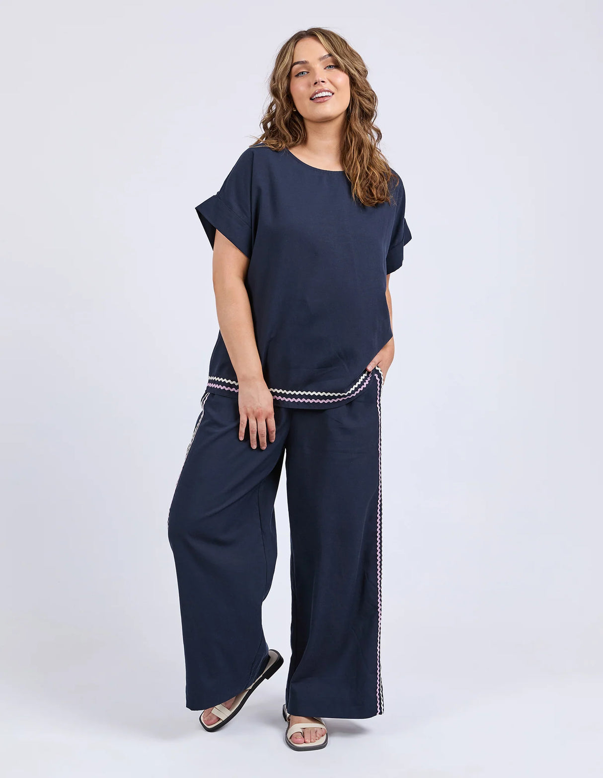 Elm Ladies Ric Rac Top - Sapphire