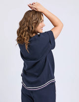 Elm Ladies Ric Rac Top - Sapphire