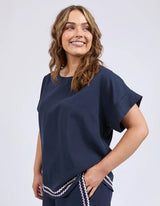 Elm Ladies Ric Rac Top - Sapphire