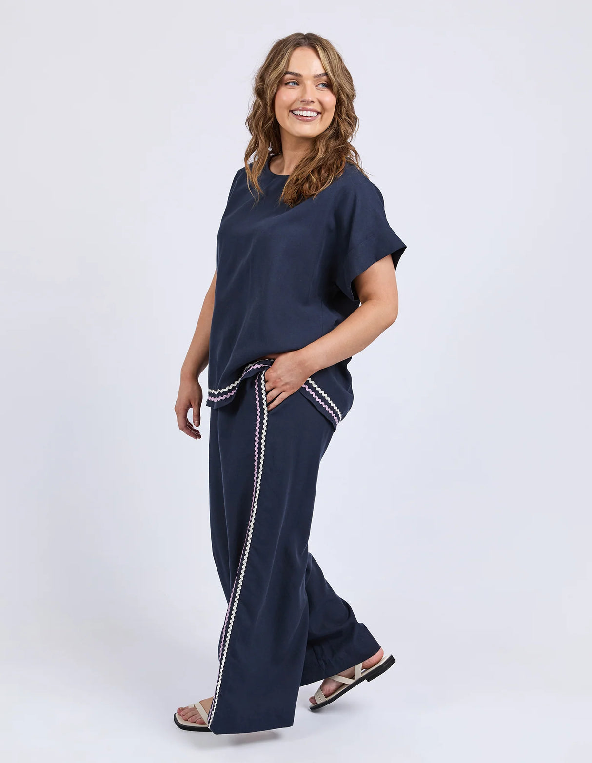 Elm Ladies Ric Rac Top - Sapphire