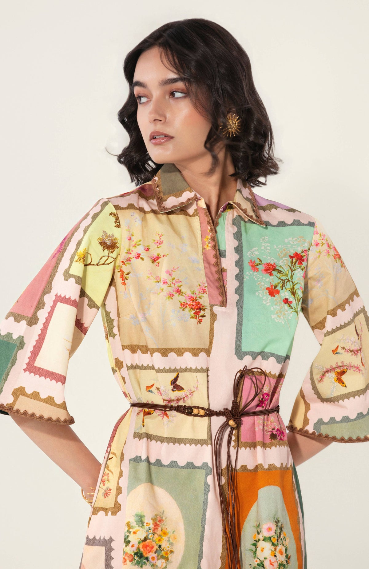 thr3letter - Marianne Belted Tunic Dress
