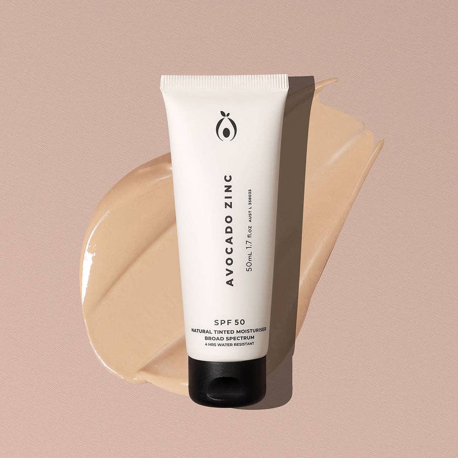 Avocado Zinc SPF 50 Natural Tinted Moisturiser