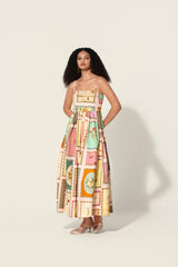 thr3letter - Vianna in Marianne Panelled Maxi Dress