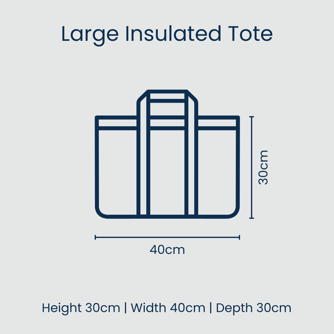 Project Ten Pty Ltd - Large Insulated Tote – Blue Stripe