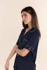 Gingerlilly - Bamboo Pyjama Short Set - Sadie Navy