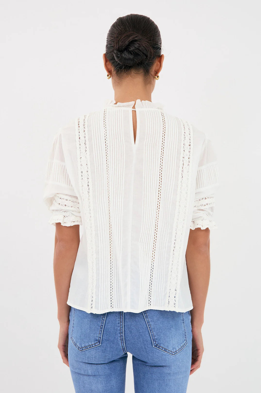 Adorne Ladies Bambi Boho Cotton Top - White